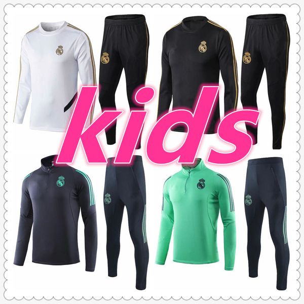 

new real madrid tracksuit real madrid training real madrid kids 2019 2020 football kits soccer tracksuit football training suit jacket, Black;yellow
