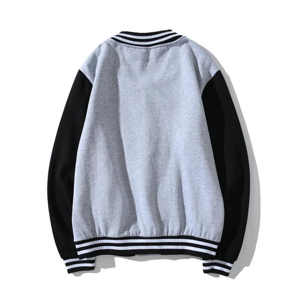 

новый бейсбол одежда мужчины женщины пальто дизайнер свитера осень зима печати сыпучие 100% хлопок пару пальто куртки серый черный размер m, Black