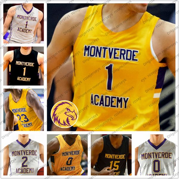 

custom montverde academ basketball 1 cade cunningham 0 dariq whitehea 11 scott barnes 23 day'ron sharpe men youth kid high school jerse, Black;red