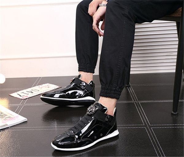 

new 2020 korean trendy fashion designer s shoes silver gold shiny bright mr. stylish red carpet preferred quality shoes 40-45