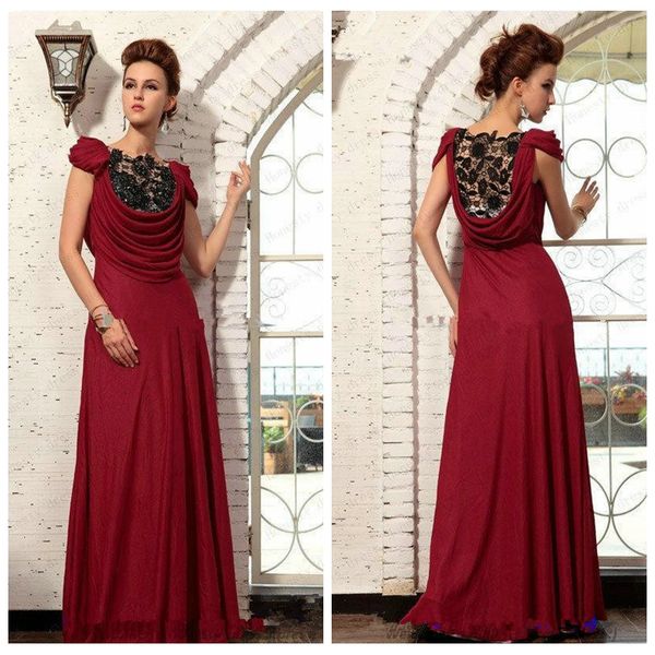 

2019 short sleeves a-line prom dresses black lace sweep train long vestidos de soiree custom evening party gowns formal long