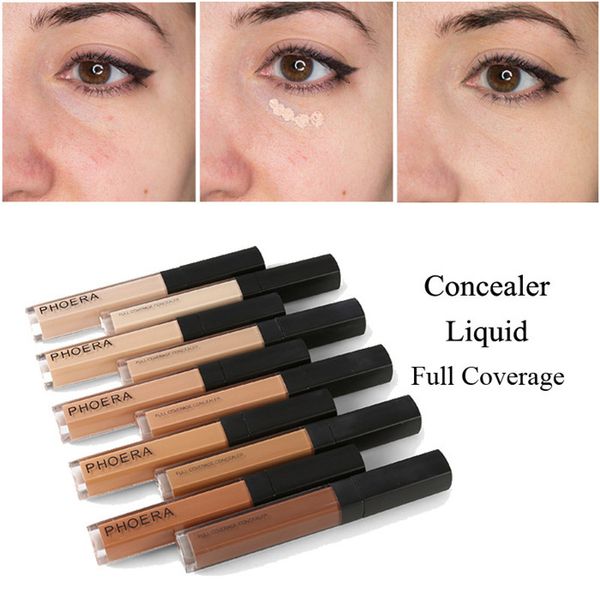 

phoera 10 colors liquid concealer stick makeup foundation cream face full coverage silky smooth makeup face eyes cosmetic 60pcs