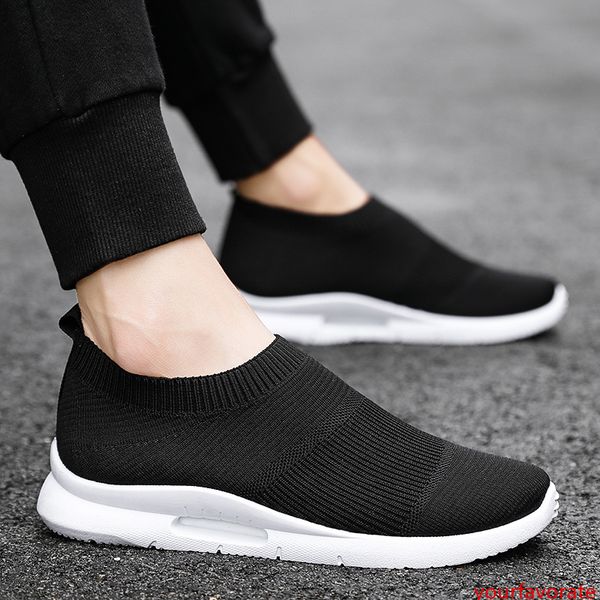 

2020 men causal shoes all white black comfortable designer shoes black white fly outdoor jogging walking sneakers sports shoes size 39-44