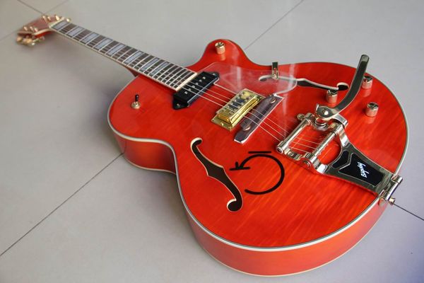 

Оптовая продажа гитары джазовая гитара New Gretschmodel 6120 электрогитара в оранжевом цвете 120110