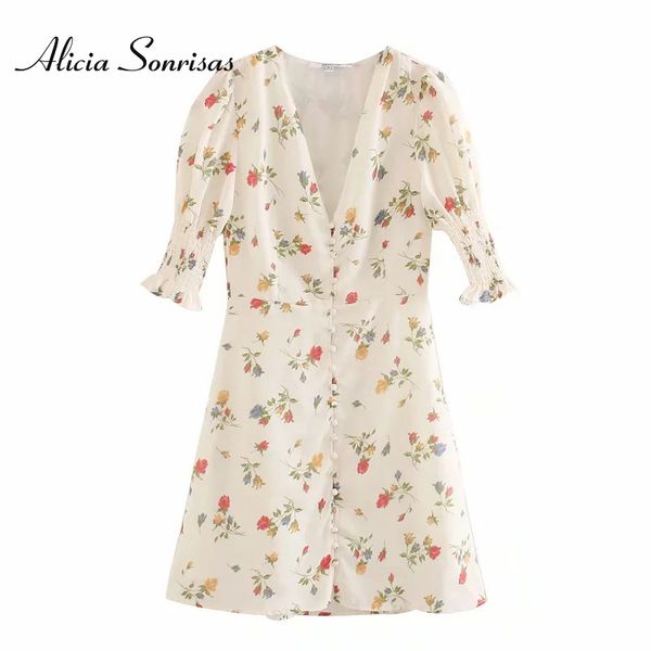 

2020 women's dresses new summer lady dresses ptint front-breasted mini dress, White;black