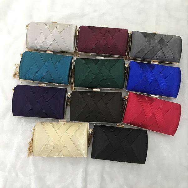 

2019 evening bags luxury women clutches party purse with tassels