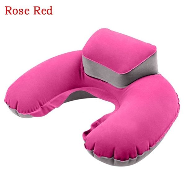

foldable u-shaped neck support pillow inflatable cushion travel air plane sleep