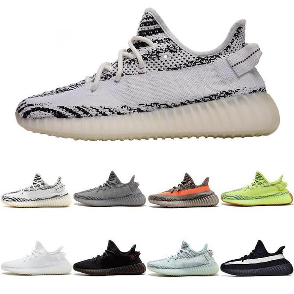 

stock x kanye black static west running shoes women mens 3m reflective synth antlia gid clay zebra beluga true form sneakers casual shoes