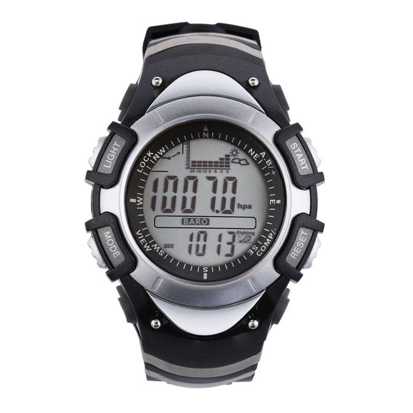 

sunroad digital mens sports watch with temperature measurement barometer watches datehiking swimming waterproof wristwatches, Slivery;brown