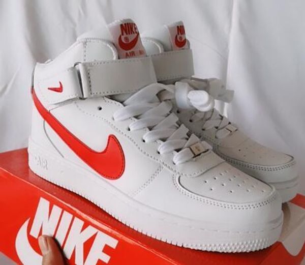 

fashion forcing cork mens women one 1 casual shoes high low cut all white black brown color casual sneakers big size 36-45 50cc l0ee