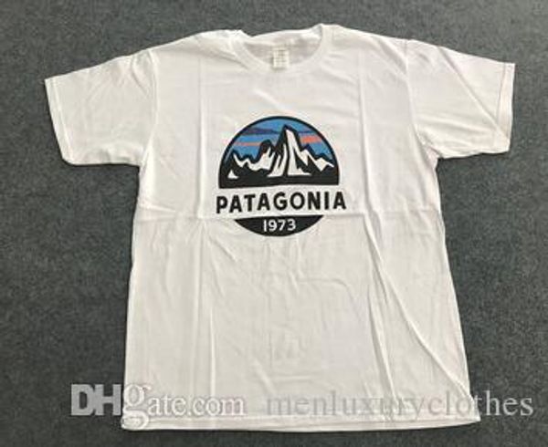 

Mens Designer Patagonia Letters Tshirts Mountain Printed Short Sleeved Tops Cotton Tees