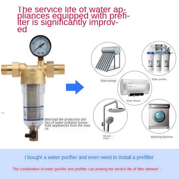 

high-end home front copper filter backwash self-coming well water large flow whole house central water purifier descaling