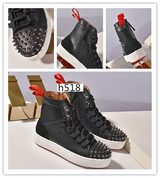 

new krystal spike sock donna flat neoprene sneakers luxury mens red bottoms shoes womens rivet spiky sock junior1, Black