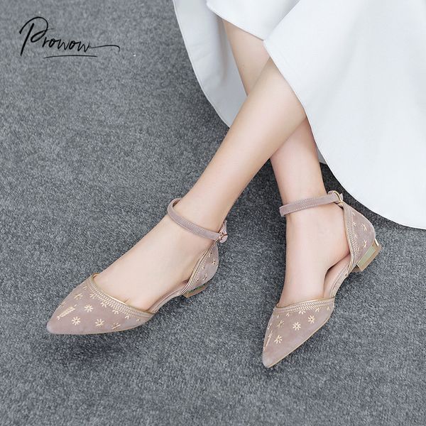 

prowow new fashion casual spring summe women pumps shoes pointed toe buckle thick low heel ladies pumps party shoes woman, Black