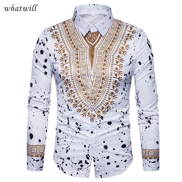 

3d Printed Shirts Fashion 2017 Mens Shirts Long Chemise Homme Casual Camiseta Masculina Hip Hop Dress Shirt ,Asian Size