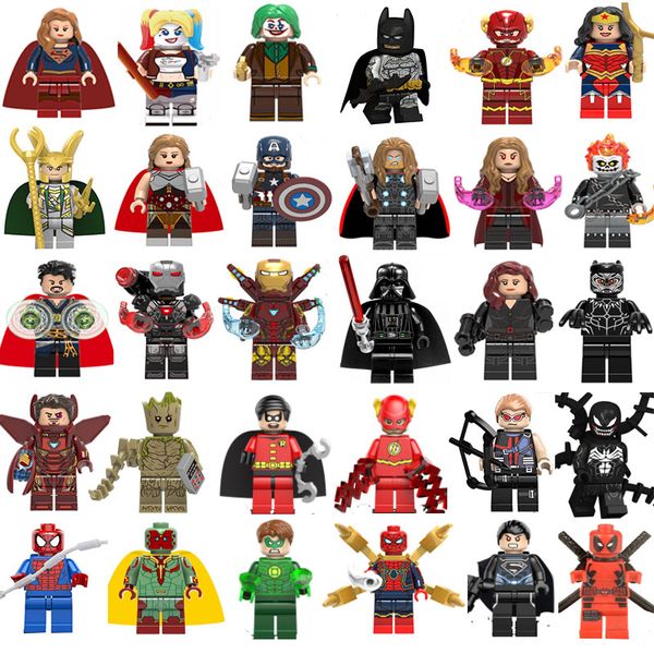 

new super hero mini figures marvel avengers dc justice league wonder woman deadpool batman groot building blocks kids gifts