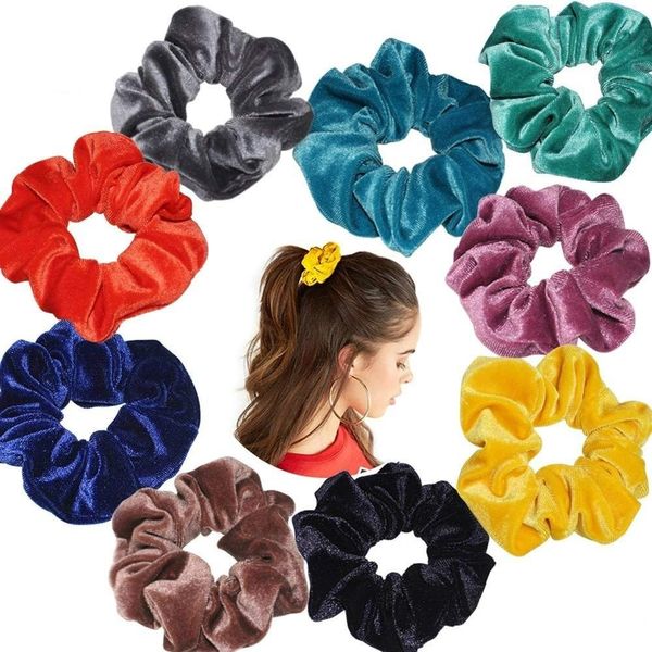 New Velvet Band Scrunchie Elastic Hair Tie Headwear Rope Adult
