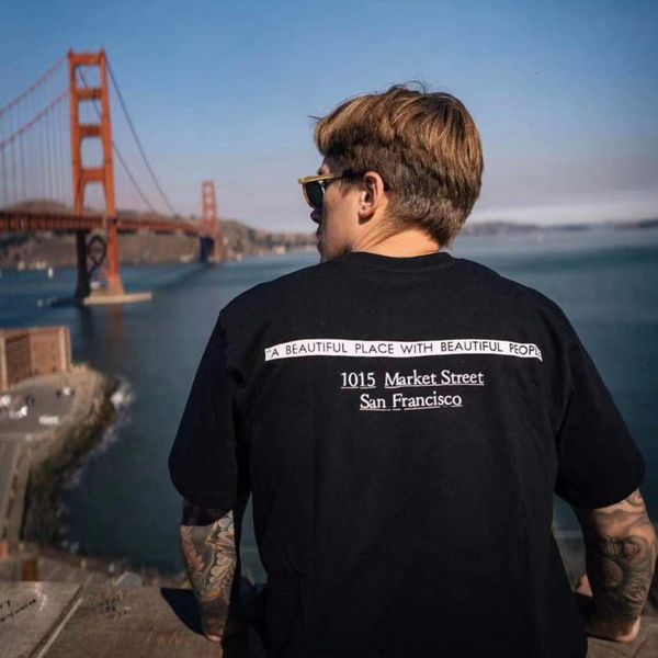 

19FW San Francisco Box Tee High Street Fashion мужчины и женщины хлопок печатных женщин мужская Desigher ф