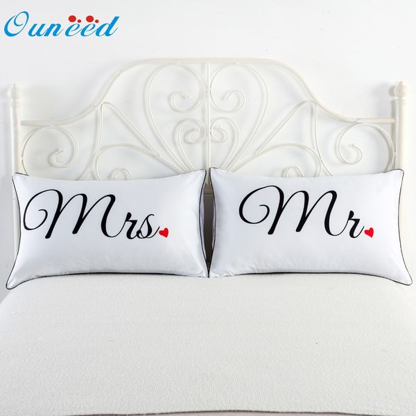 Pillowcase Set Couples Pillow Cases Letters Printed Pillowcases