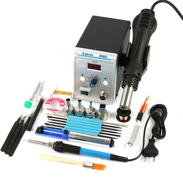 

700w 858d soldering station led digital solder iron desoldering station bga rework solder air gun