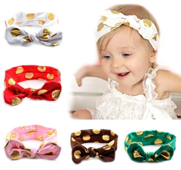 

baby gilding dot headband new arrive infant boy girl solid color head wear for choose hair accessories with bowknot, Slivery;white
