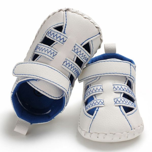 

spring new baby boy pu soft sole anti-slip crib shoes first walkers walking fashion breathable sneakers infant shoes b