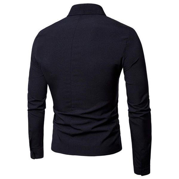 

2pcs shirts double breasted designer casual shirts fashion stylish mens fake, White;black