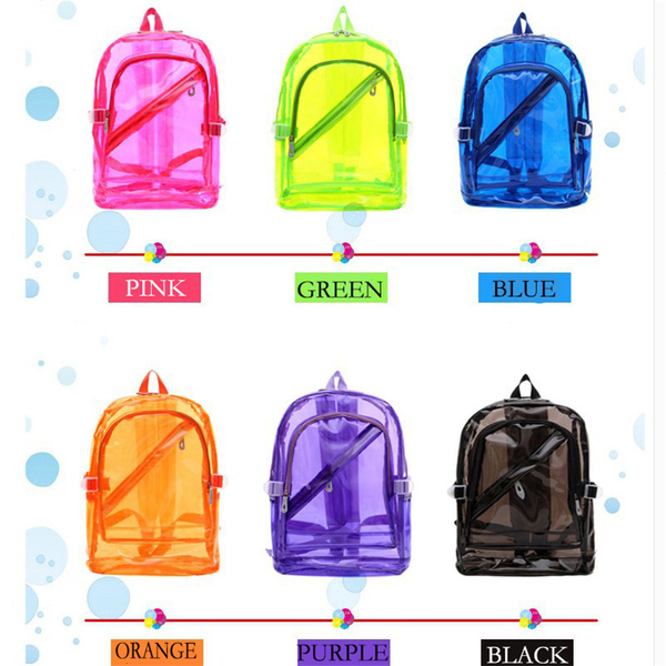 Mochilas Pequena Geléia Saco de Praia Transparente Mochila de Plástico Transparente À Prova D 'Água para Meninas Adolescentes PVC Escola Bags Shoulders Bag Free15651d615 #