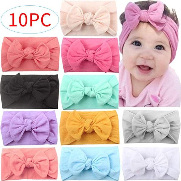 

hair accessories for baby girls 10pc girls baby toddler solid headband hair band bow accessories headwear, Slivery;white