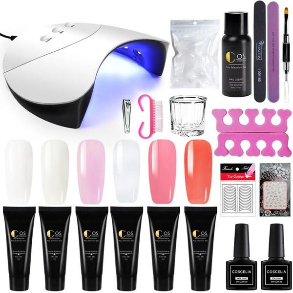 

coscelia nail kit with 36w lamp all for manicure for nail art decorations kit manicure tools gel varnishes set
