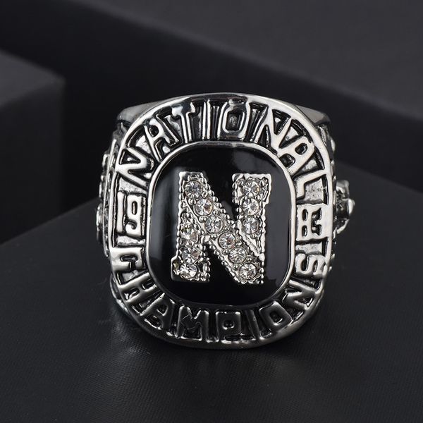 

nebraska 1983 cornhuskers college football national championship ring fan men birthday gifts wholesale, Golden;silver