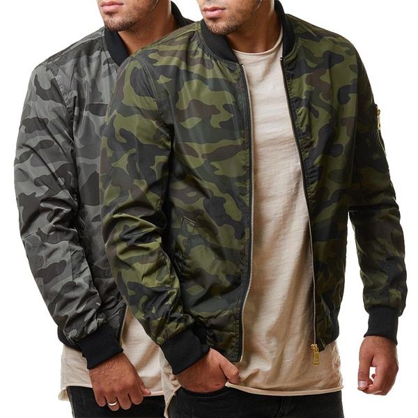 

nice nice tide mens brand clothing outwear autumn men's camouflage jackets male coats camo bomber jacket plus size m-7xl, Black;brown