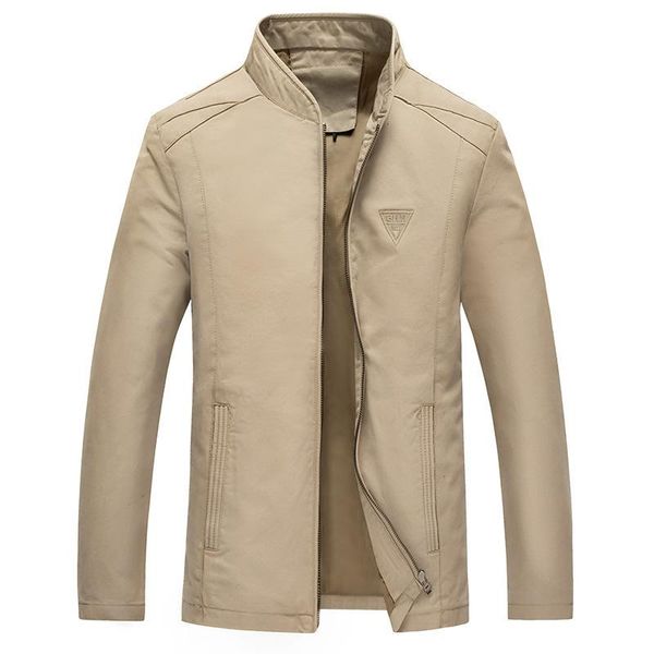 

mens designer youth large size windproof solid color jacket all-match, Black;brown
