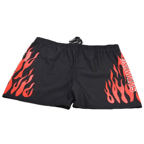 

men burning fire swimming brief breathable short sports underwear summer swim trunks