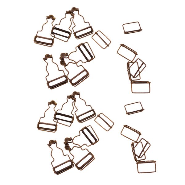 

set of 12 metal adjustable tri glide slide buckle strap triglides slides for making handbag, backpack, luggage, bags etc, Black