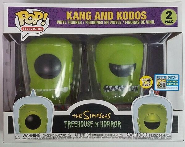 

amazing 2020 funko pop the simpsons treehouse of horror kang and kodos glow in the dark vinyl action figures model toys