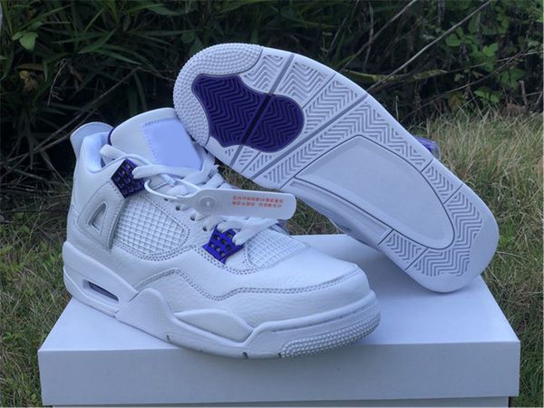 

2020 air authentic 4 red purple orange green metallic silver white retro basketball shoes men ct8527-115 trainers sneakers with original box