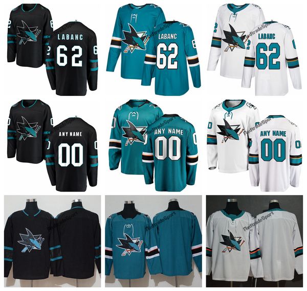 

2019 san jose sharks kevin labanc hockey jerseys mens new alternate black #62 kevin labanc stitched jerseys customize name number, Black;red