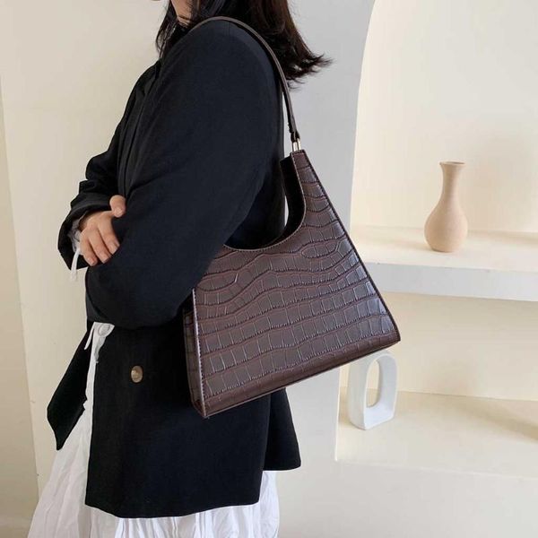 

2020 new fashion tote bag quality leather women's designer handbag crocodile pattern chain shoulder shoulder bag bolsos mujer