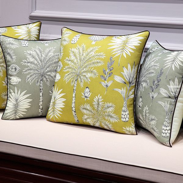 

coconut tree pillow cushion cover decorative pillows luxury embroidery cushions covers coussin cojines decorativos para sofa