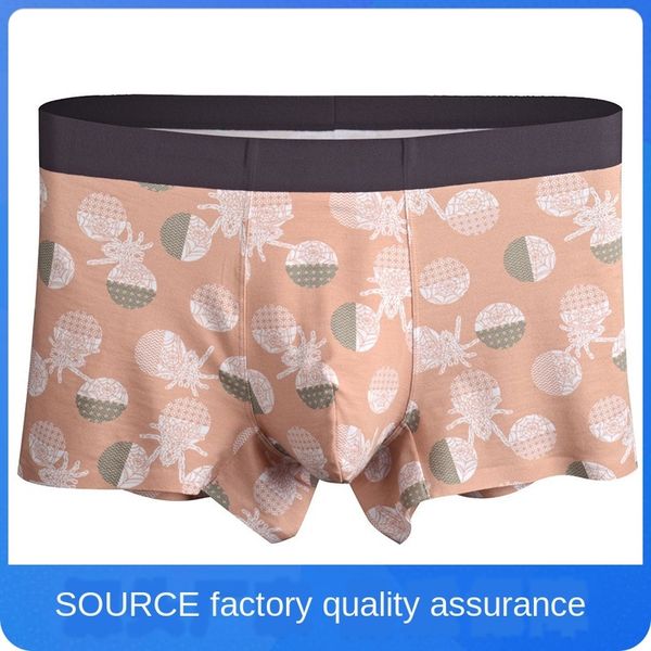 

summer shorts and boxer pants modal underwear breathable seamless men's underwear youth men's four-corner shorts, Black;white