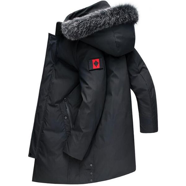 

winter long duck down jacket men thick men's down jacket warm windbreaker long coat for men plus size -3xl 4xl, Tan;black
