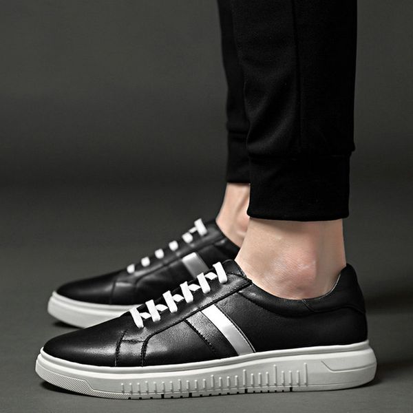 

new fashion italian men soft oxfords waterproof black outdoor footwear sneaker shoes men genuine leather shoes a54-75