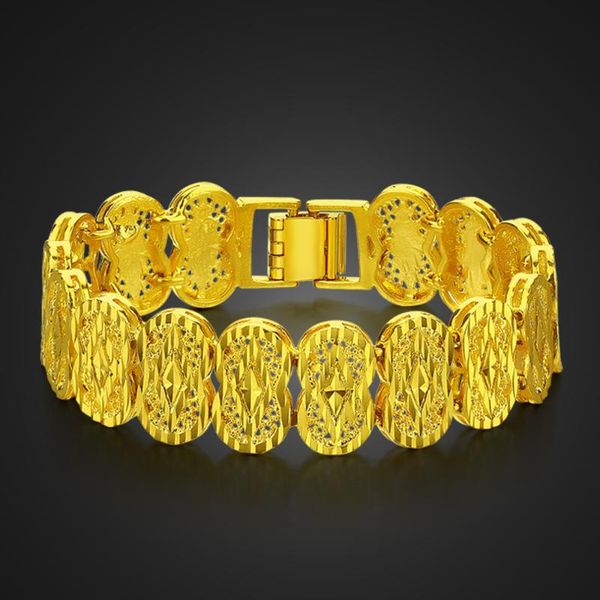 

men gold color jewelry 100% 925 sterling silver fashion women 16 mm 19cm wide bracelet hand catenary jewelry, Golden;silver