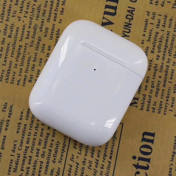 

2nd generation wirele charging with bluetooth earphone matte hinge h1 earbud pk airpod 2 w1 chip upercopy animation