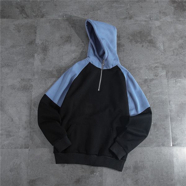 

brand mens hoodie with hooded fashion designer men and women fleece hoodies with zipper couple sweatshirts size m-2xl, Black