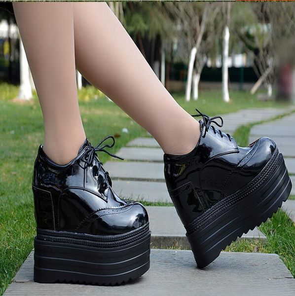 

2018 tide new women's boots thick-bottomed flat-bottomed muffin wedges with increased women's shoes short boots, Black