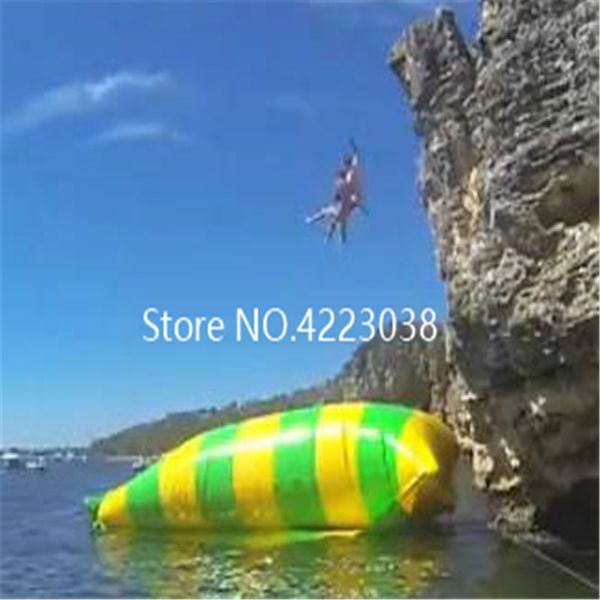 Frete Grátis 8 * 3 m Saltando Almofadas Cama Flutuante Inflável Jumping Pillow Water Blob Trampolim Inflável livre de uma Bomba