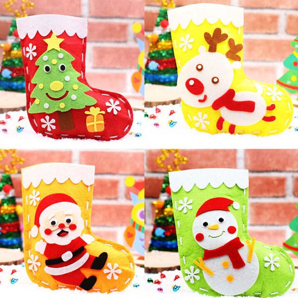 

лось санта-клаус снеговик носки xmas дерево конфеты украшения подарки украшения новый год diy рождественский чулок подарок сумка