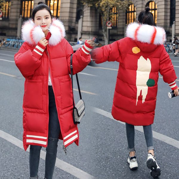 

nana ветровка роп де invierno пункт mujer женщины пальто топы блузки зимней куртка мода длинные животные да молнии хлопок вкладыш полный, Black